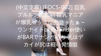 (中文字幕) [FOCS-002] 巨乳プルルン撮影記 巨乳マニアが爆乳ビッチに出会ったぁ～ ワンナイトokのT●nder使いがBARでナンパ待ち 乳はデカイが尻は軽い発情娘