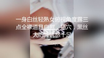 一身白丝轻熟女俯视角度露三点全裸道具自慰，插穴，黑丝大肥臀诱惑十足